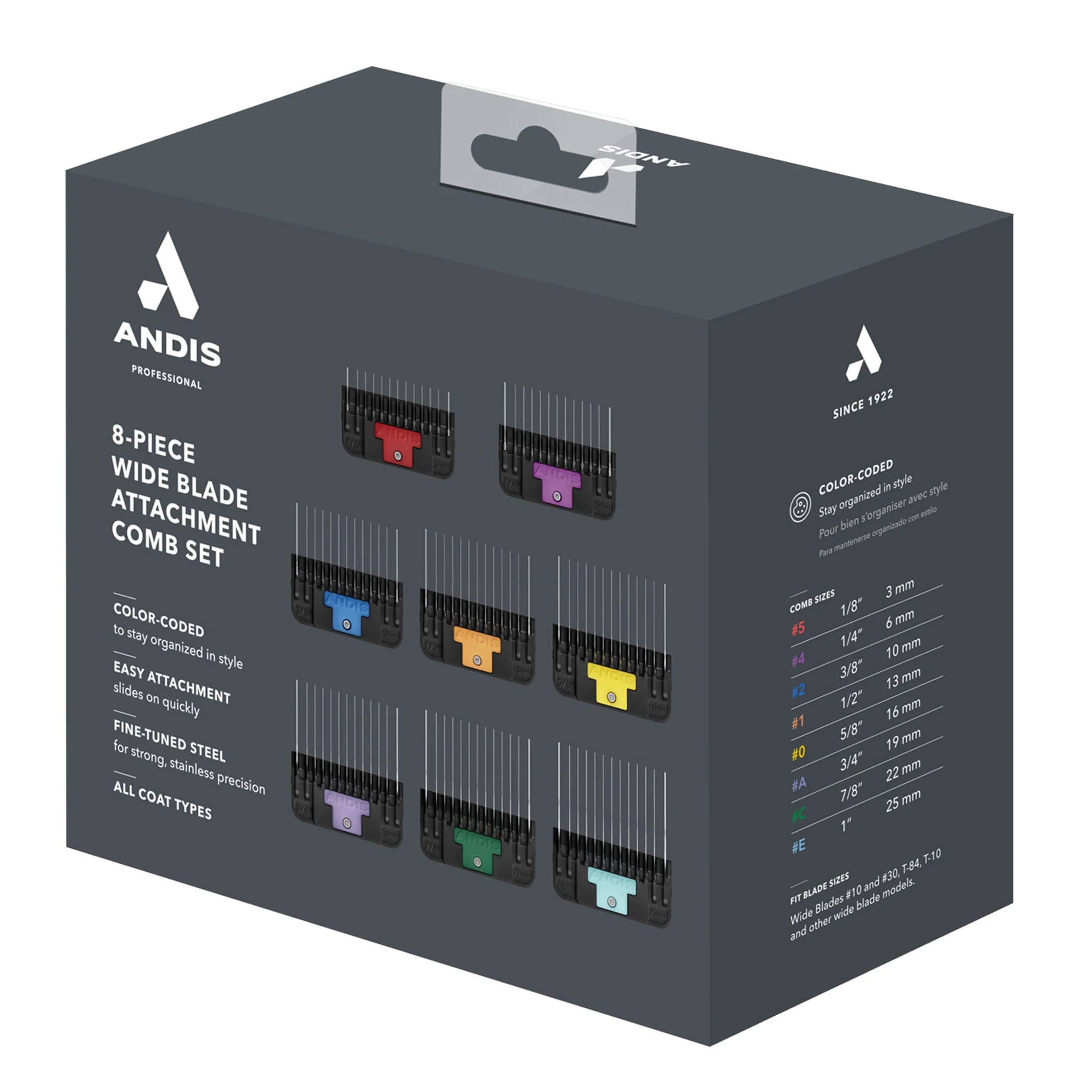Andis® 8-Piece Wide Clipper Guard Set - Image 4