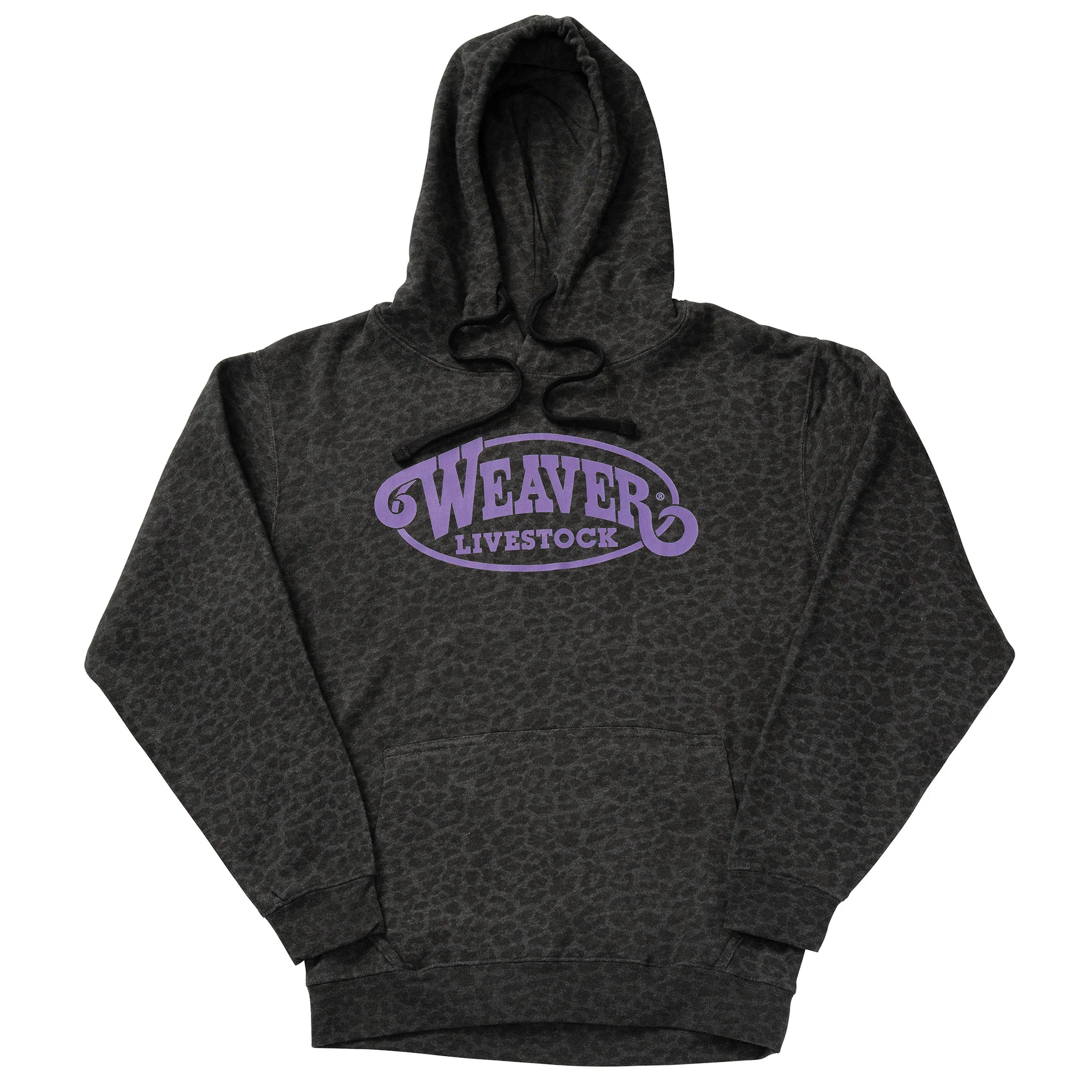 Weaver Livestock Leopard Hoodie with Purple Logo - Image 2